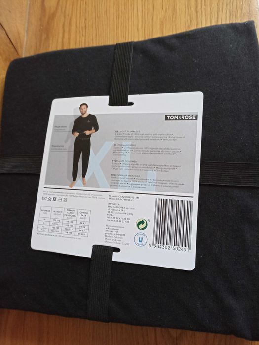 Piżama męska z tom&rose czarna Prestige XL xxl nowa