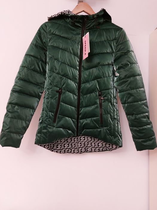 Kurtka ala Velvet metaliczna zielen M glamour hit sportowa Andzela