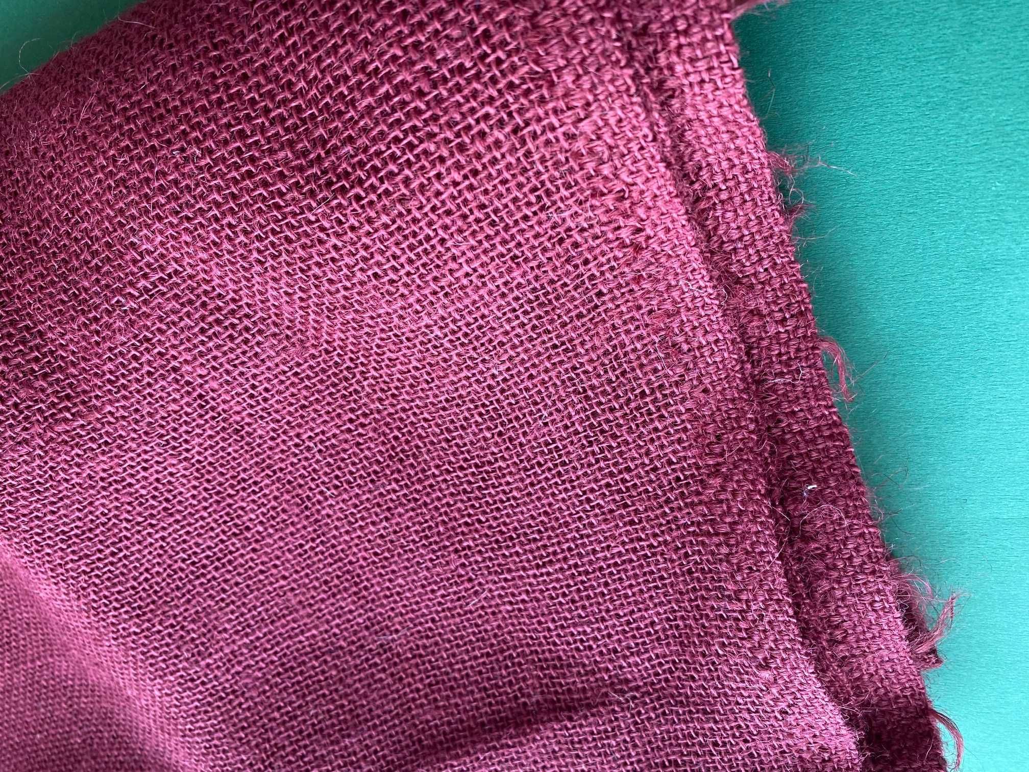 Ткань мешковина 100% Джут (Цвета: синий, зеленый)