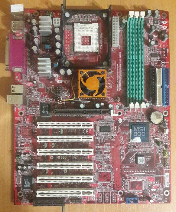 Топ материнська плата 478 сокет Asus P4P800-X, MSI 845PE Тест ОК