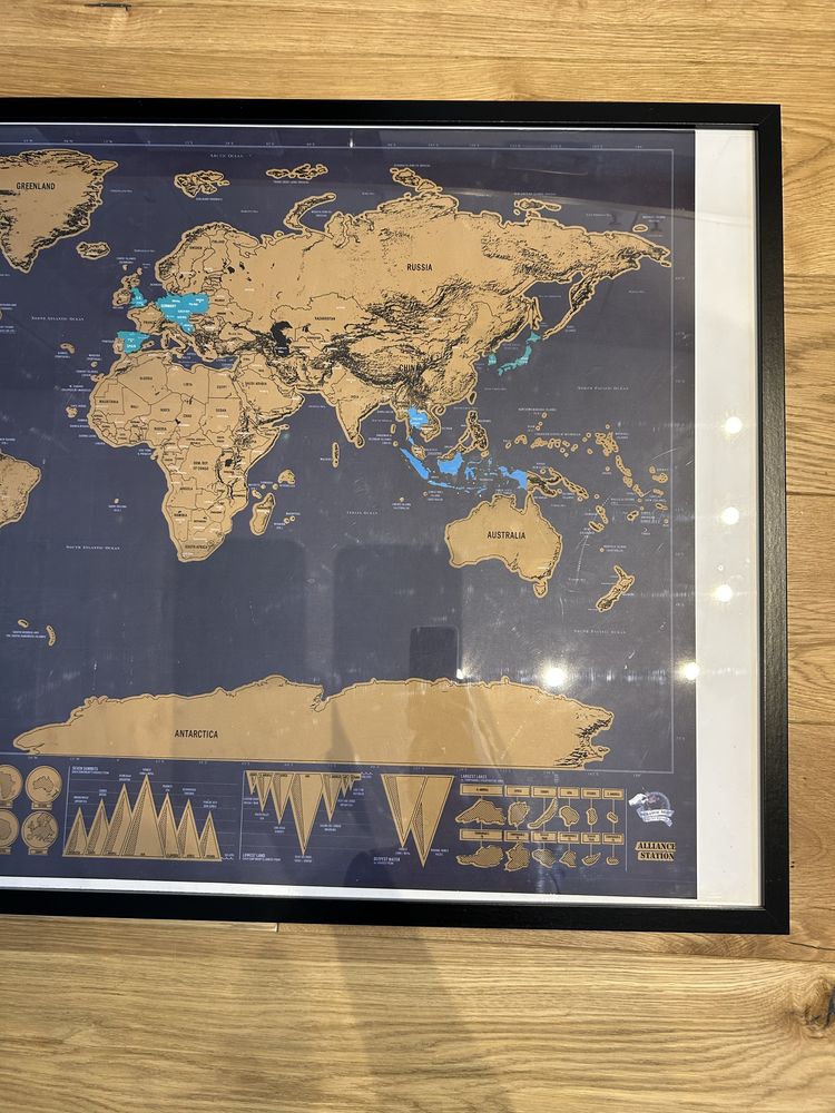 Rama ramka Ikea 90x60 cm mapa zdrapka gratis