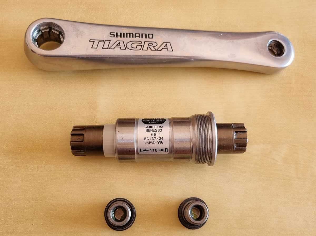 Conjunto/Sistema Pedaleiro Frontal Shimano Tiagra FC-4404