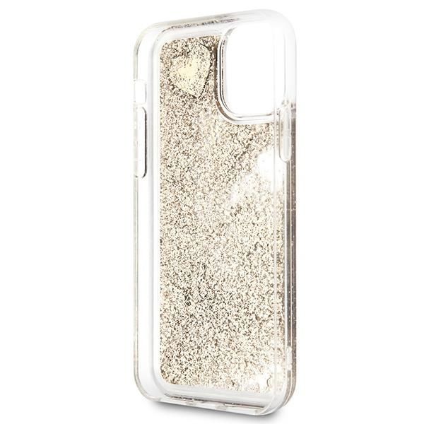 Guess Etui Glitter Charms iPhone 11 / XR Złoty - TPU, Poliwęglan PC