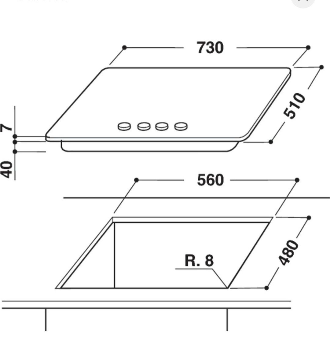 Nowa płyta gazowa Whirlpool GMWL 728/IXL 73cm