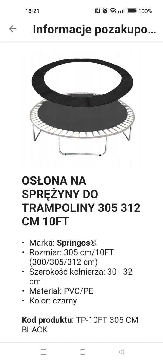Nowa osłona na trampolinę 305