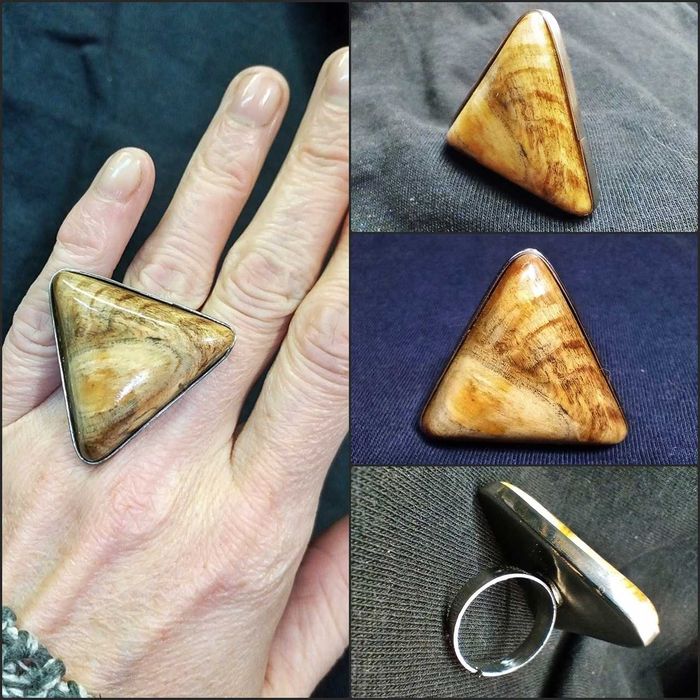 pierścionek drewniany rękodzieło artystyczne handmade