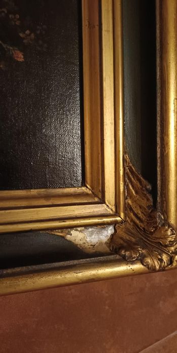 Quadro /pintura a oleo com rica moldura