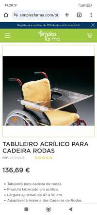 Tabuleiro para cadeira de rodas