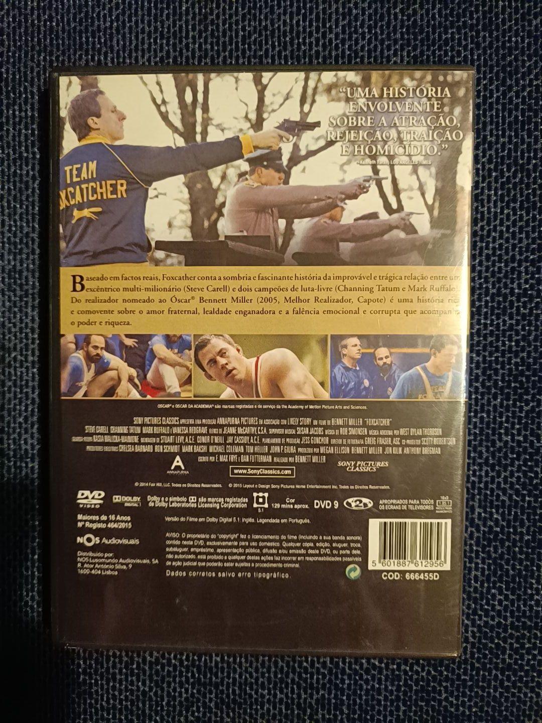 DVD do filme "Foxcatcher" (portes grátis)