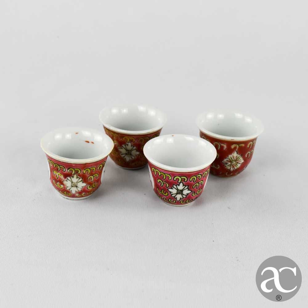 Conjunto de 4 taças porcelana da China