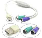 Переходник USB на PS/2 для мыши и клавиатуры Адаптер PS2