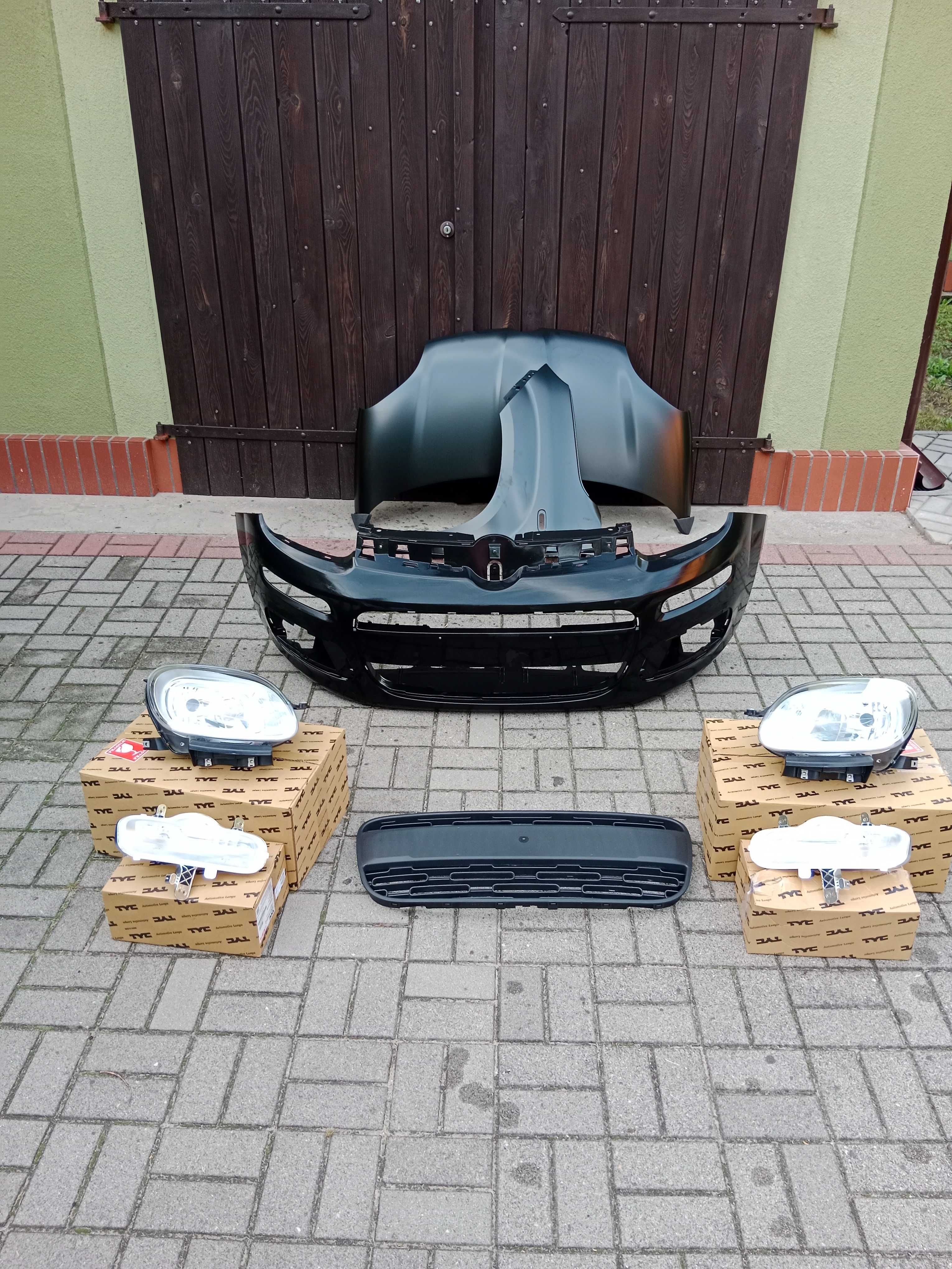 FIAT PANDA III 2012+ maska błotniki zderzak lampy