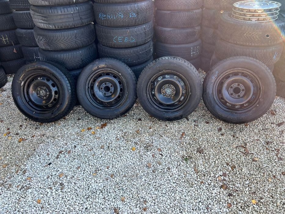 Opony zimowe Volvo 5x108 stalówki+kołpaki