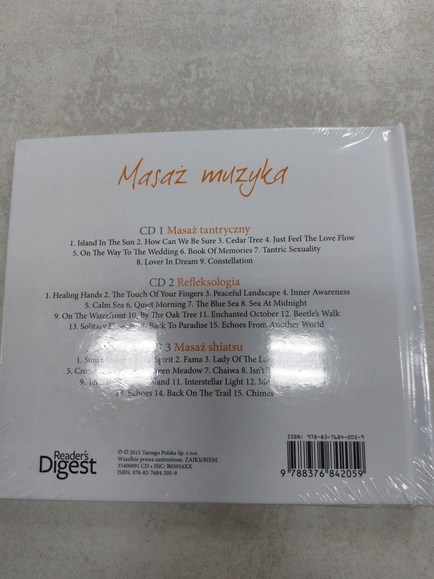 Masaż muzyką. Uzdrawiająca muzyka. 3 CD. Nowa w folii