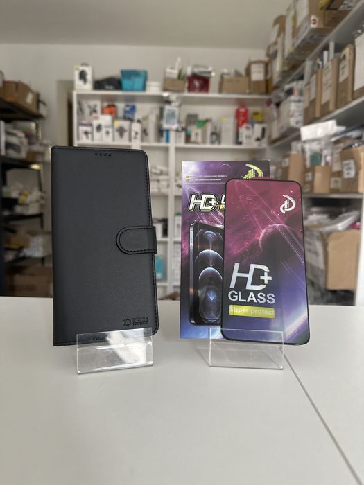 Etui otwierane do boku tech protect + szkło hartowane do samsung s24fe
