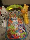 Mata edukacyjna fisher price, żyrafa i zebra