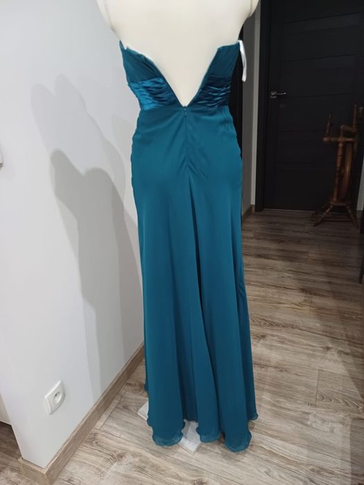 Sukienka balowa butelkowa zieleń Jora Collection rozm 2XS.