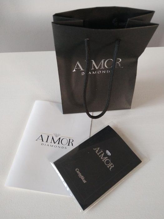 Pierścionek zaręczynowy Amore, Diament 0.2ct, z certyfikatem, roz. 7