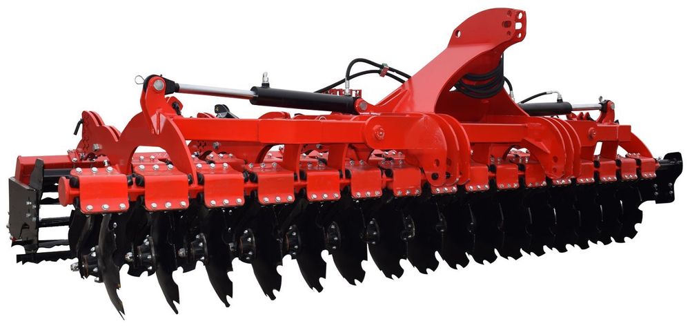 Brona talerzowa hydrauliczna Cieżka Hydraulicznie Składana talerzówka STRUMYK 2 SIŁOWNIKI