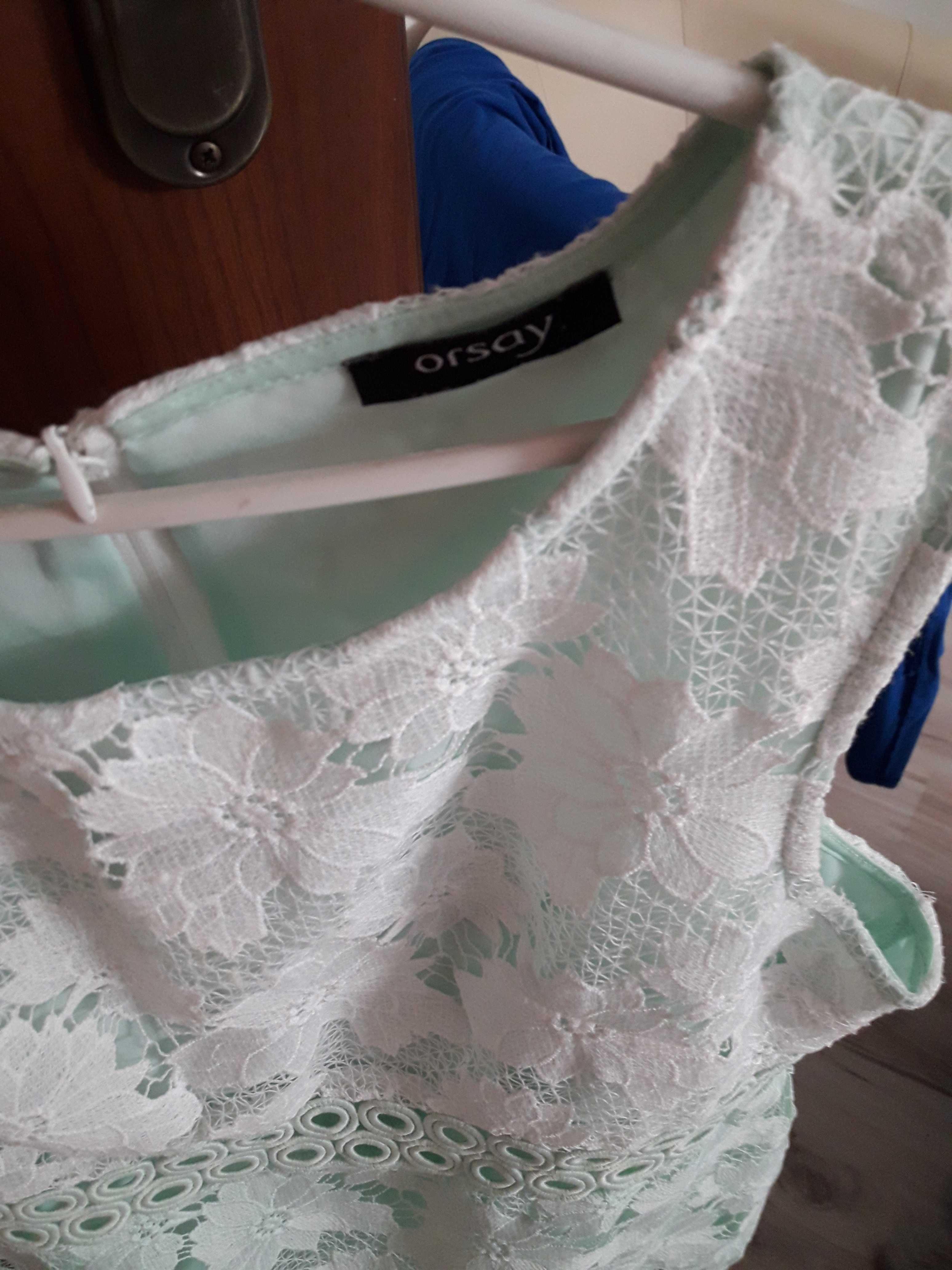 Elegancka sukienka orsay r. 40 koronka