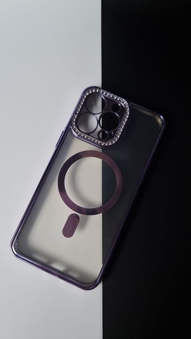 Etui do iPhone 14 Pro Max 5G, plecki błyszczę 2w1 Smukły case z diamen