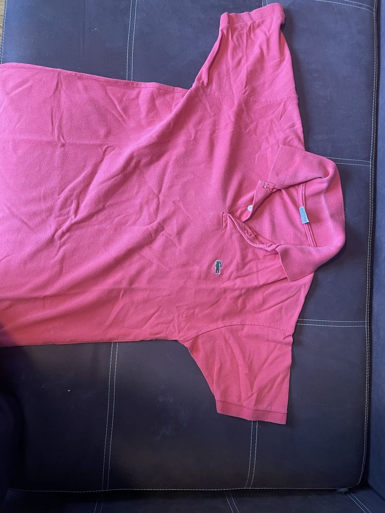 Червоно-рожева футболка Lacoste