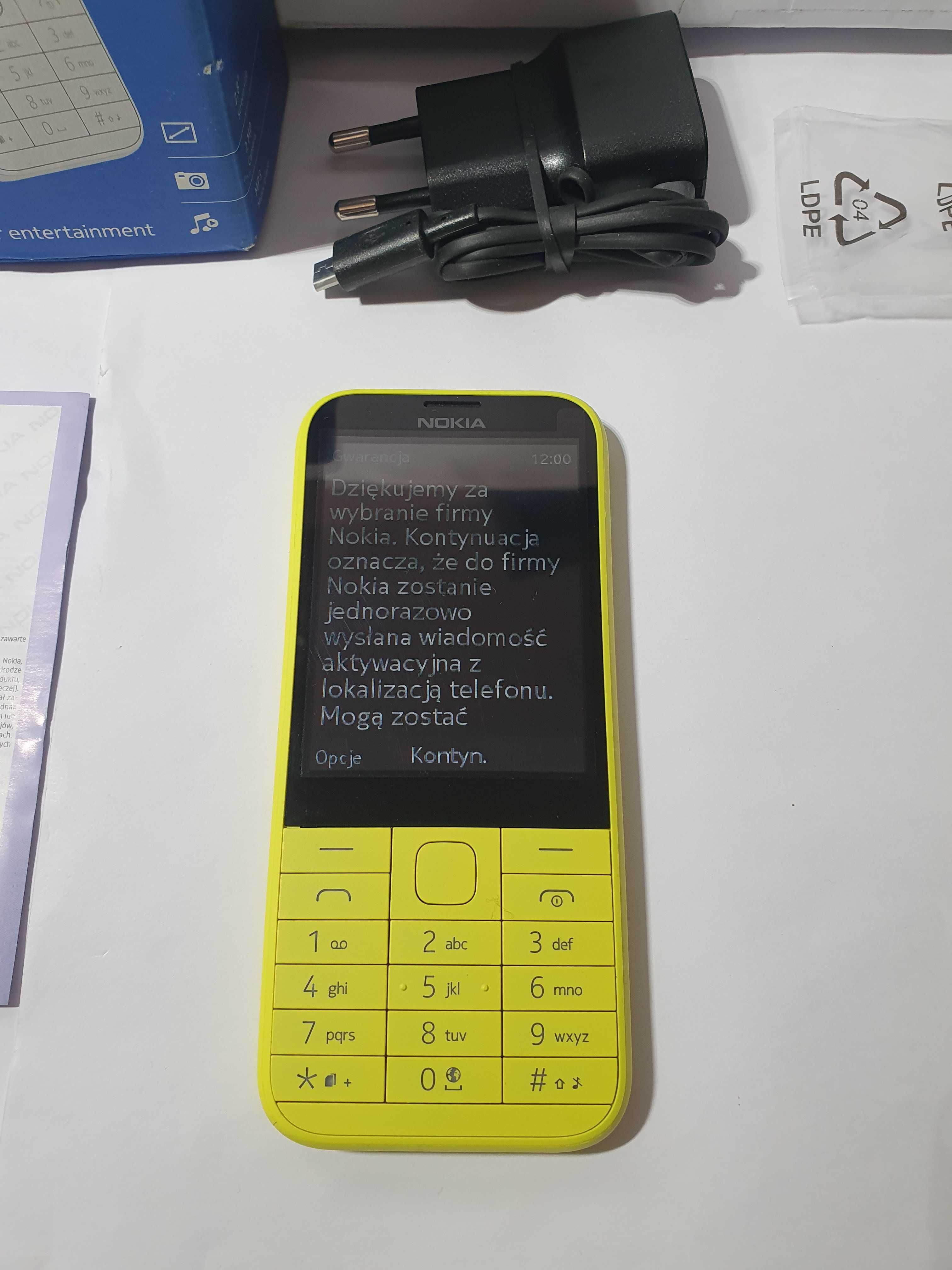 Nokia 225 DS telefon Nowy Dual Sim duos oryginalna żólta