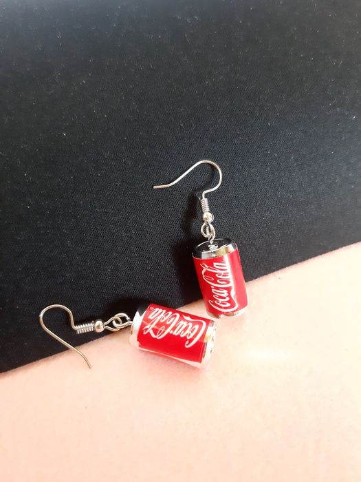 Kolczyki wiszące śmieszne jedzenie cola