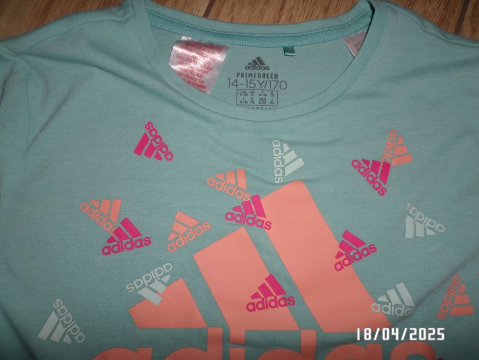 firmowa koszulka dla dziewczynki-Adidas-14-15 lat