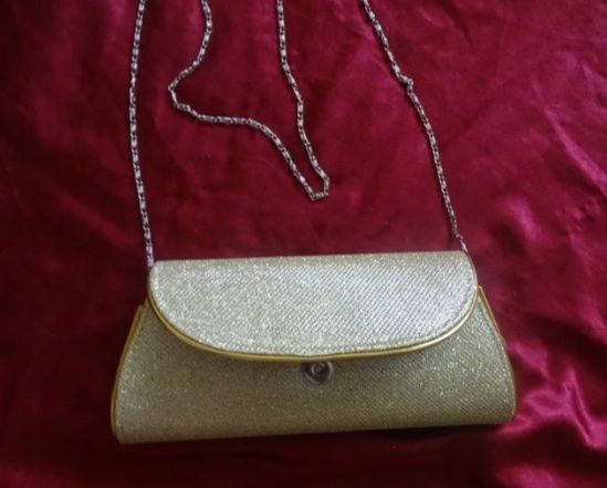 Золотистый  новый клатч Plato
