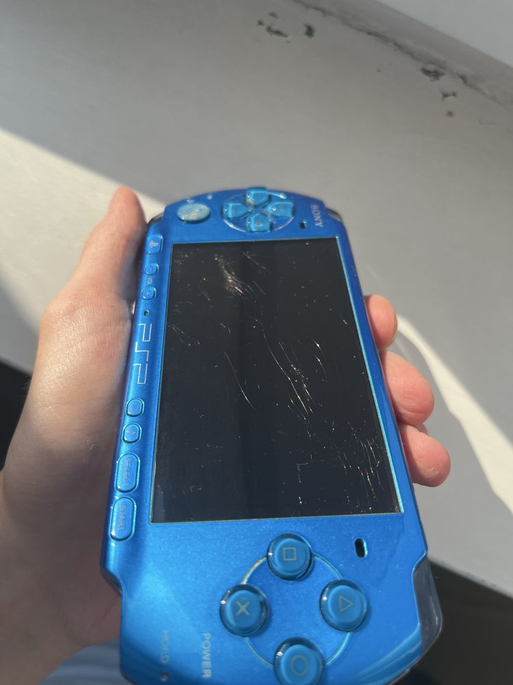 Psp playstation portable 3000 vibrant blue niebieska