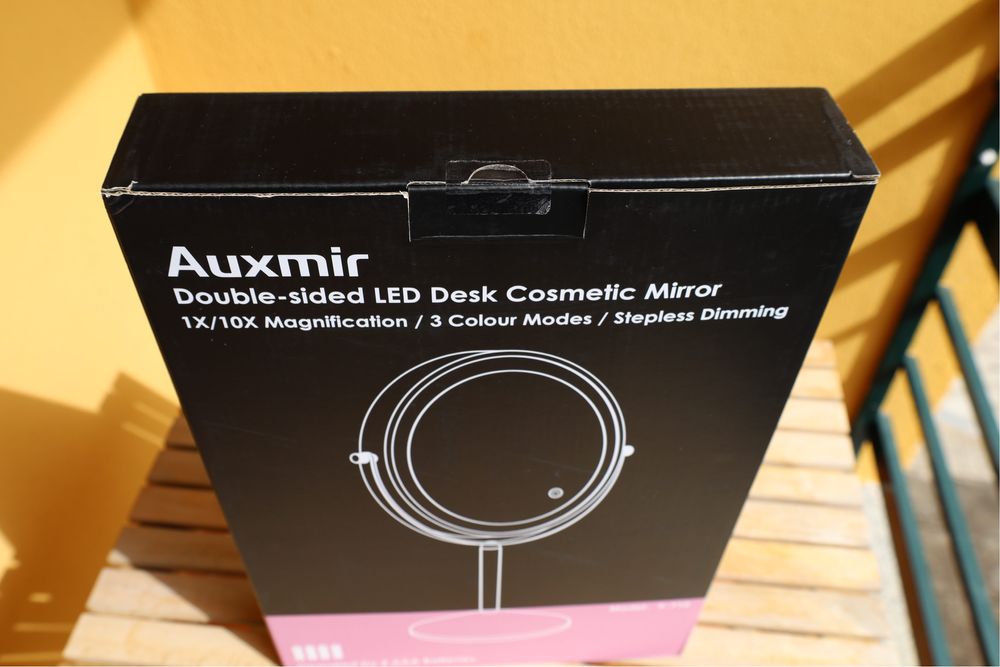 Auxmir Espelho de Maquilhagem com Luz LED - Novo e selado