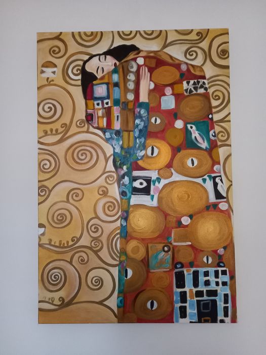 Obraz Gustav Klimt - Spełnienie - 90x60