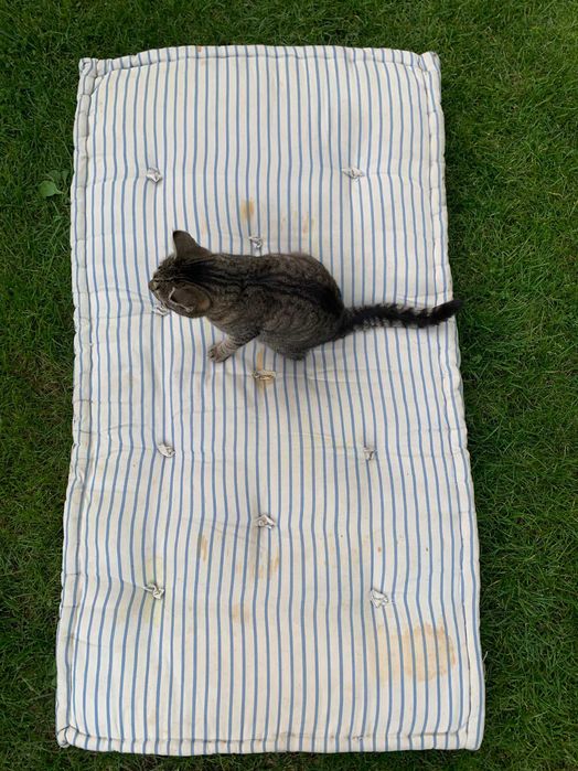 Bawełniany dziecięcy materac z czasów PRL