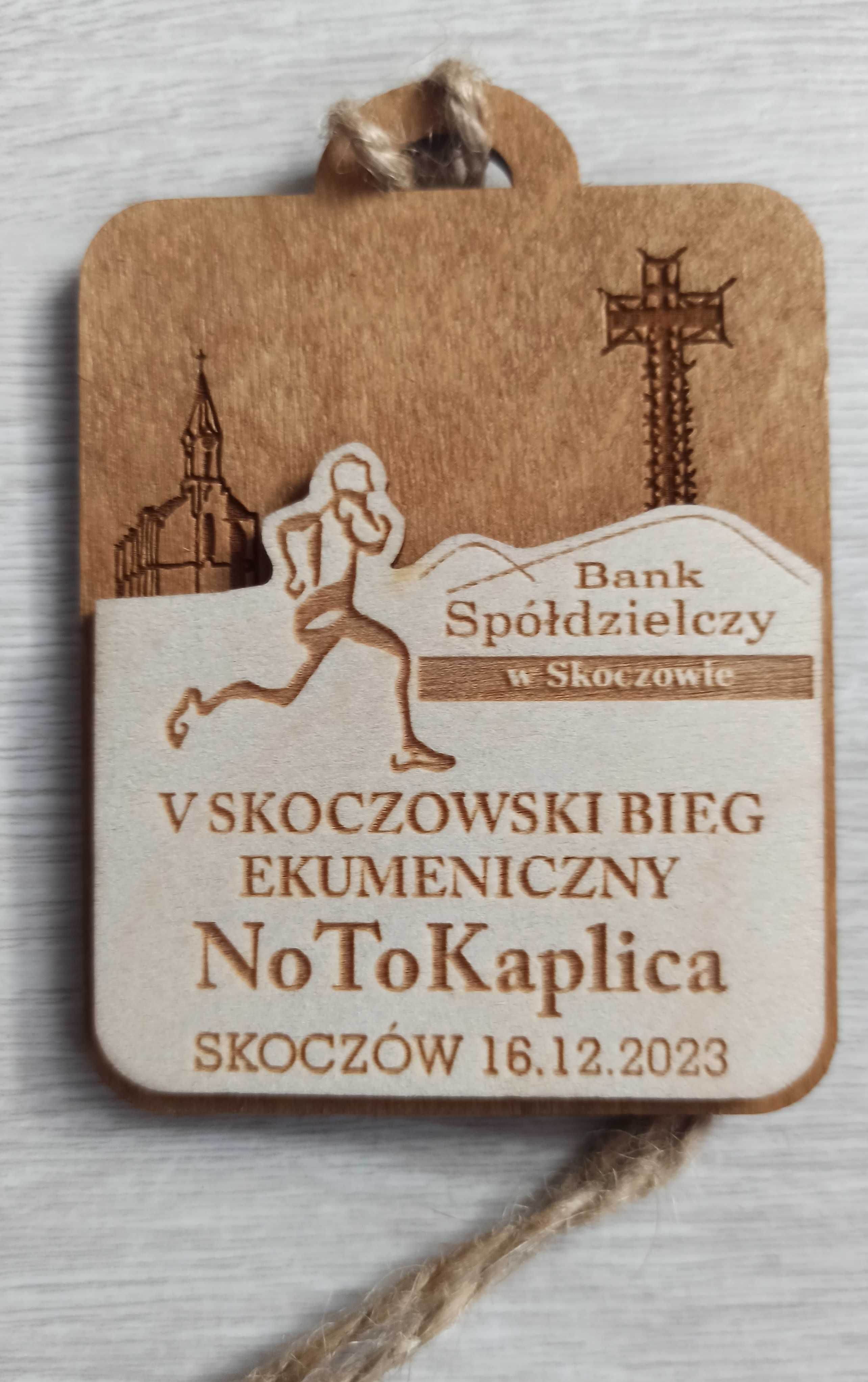 Medal z biegu V Skoczowski Bieg NoToKaplica 16.12.2023