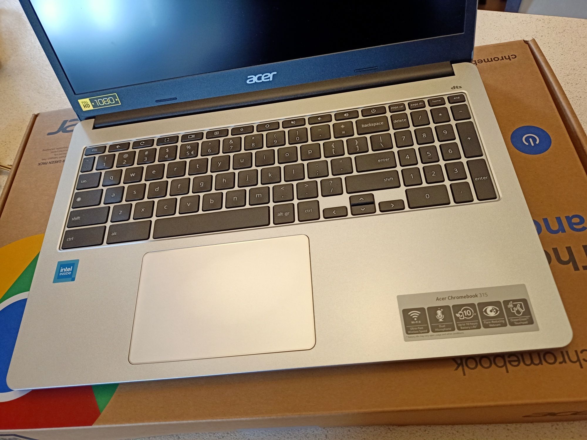 Laptop Acer Chromebook 315 N4500/8GB/128/FHD ChromeOS idealny gwarancj