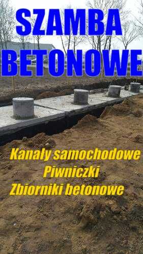 Zbiorniki betonowe Kanały samochodowe, Betonowe szamba 11m3 Piwnice