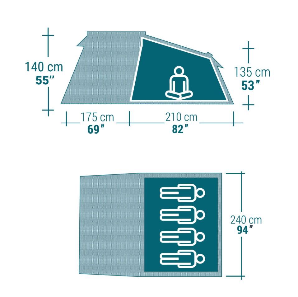 Namiot 4-osobowy Quechua Arpenaz Family 4