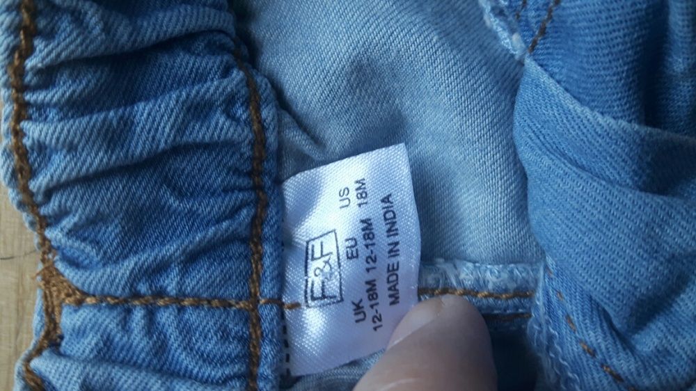 F&F spodnie jeansy alladynki 86