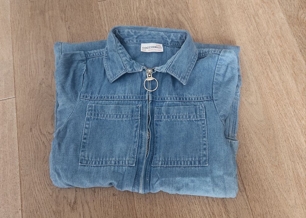 Przepiękny jeansowy kombinezon Coccodrillo. R. 110. Stan idealny