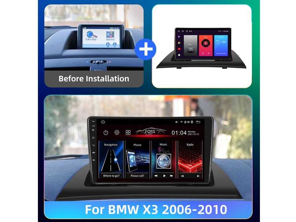 Radio samochodowe Android BMW X3 (9") 2006.-2010