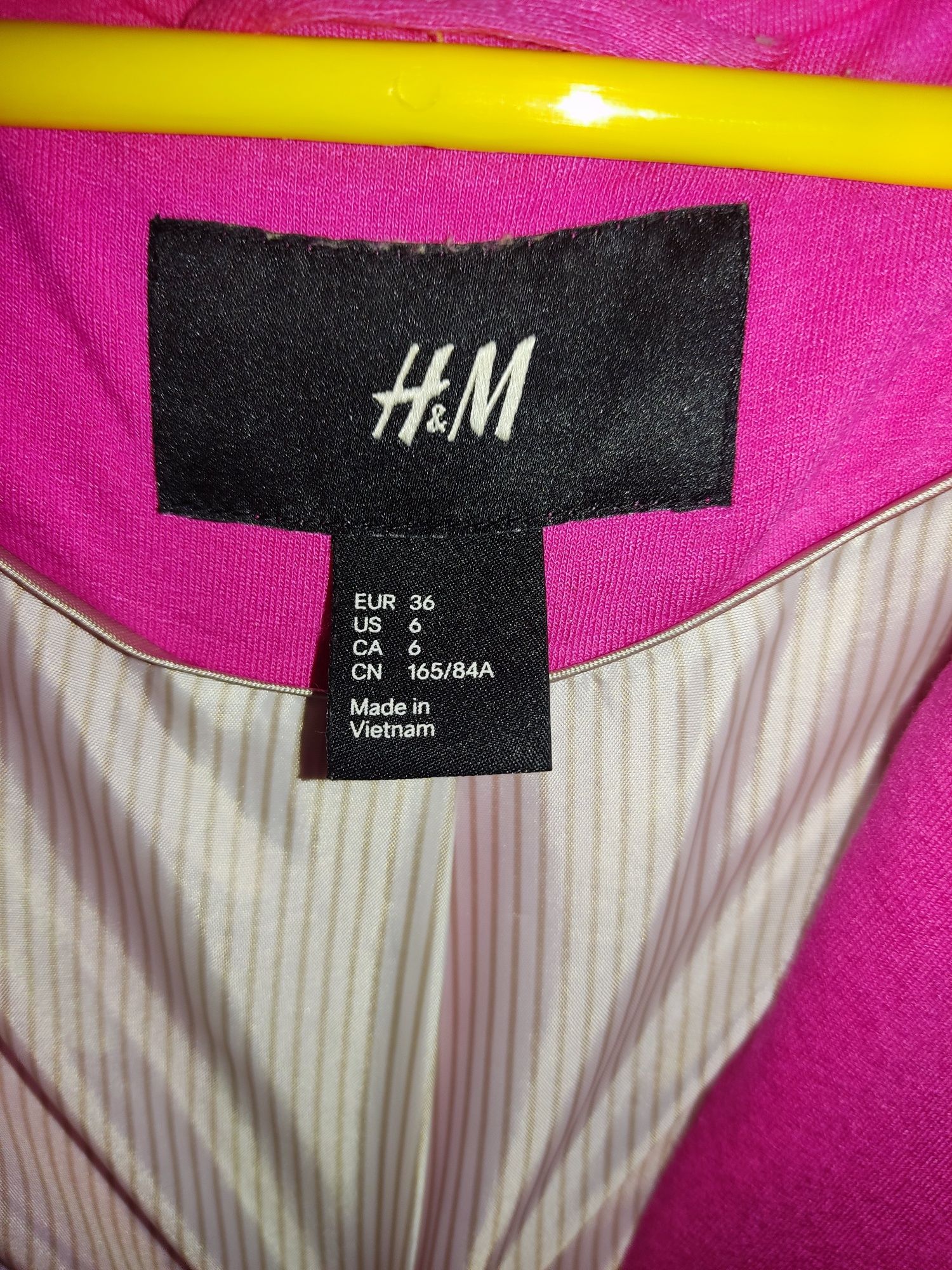 Różowa marynarka H&M rozmiar s/36