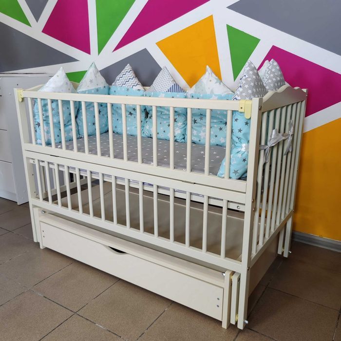 Кроватка для новонароджених ! Ліжко для Немовлят ; Ліжечко Букове