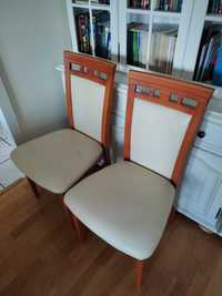Krzesło drewniane tapicerka skórzana 1sztuka