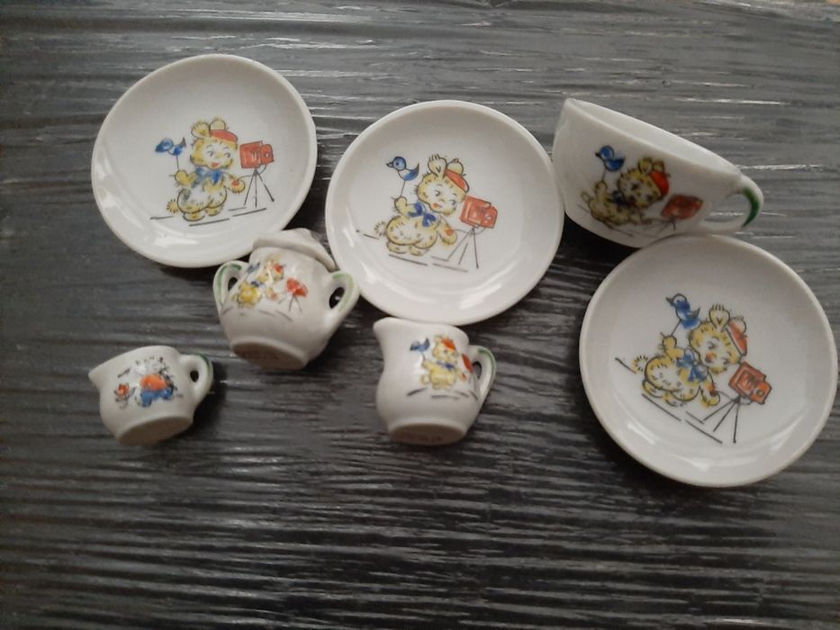 Conjunto de Louça Vintage para Crianças Japan