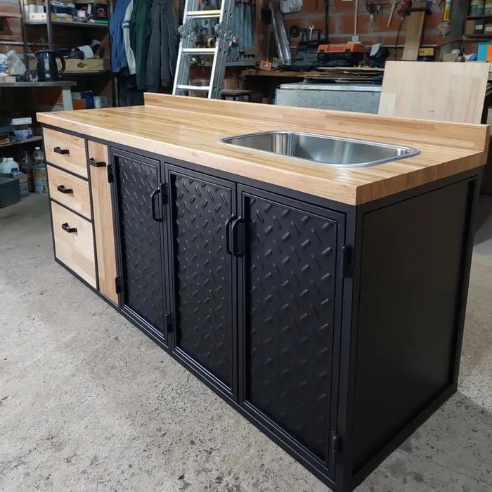 Szafka kuchenna dolna w stylu LOFT pod zlew.