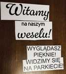 Naklejki na lustro weselne