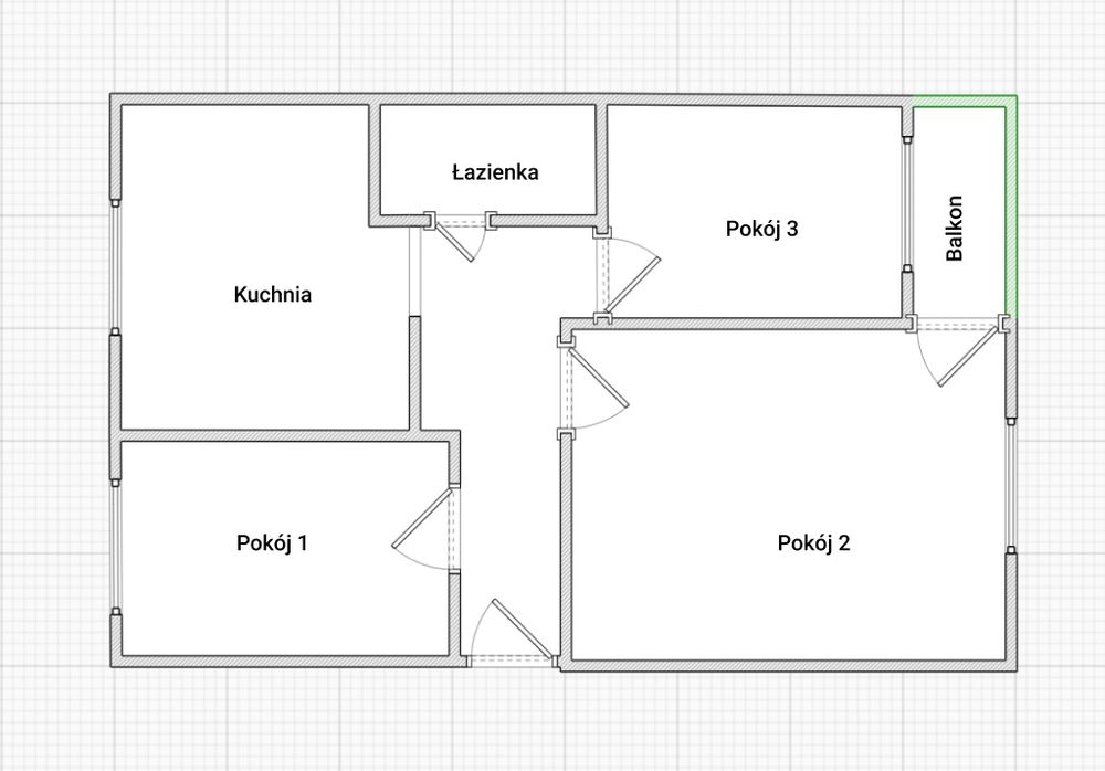 Mieszkanie na sprzedaż, ul. Waryńskiego, 50 m., 3 pokoje