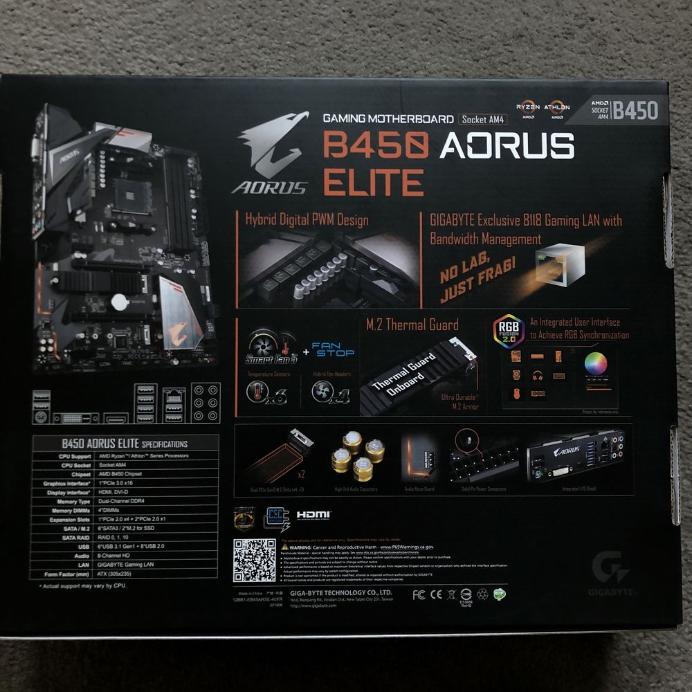 Plyta Aorus B450