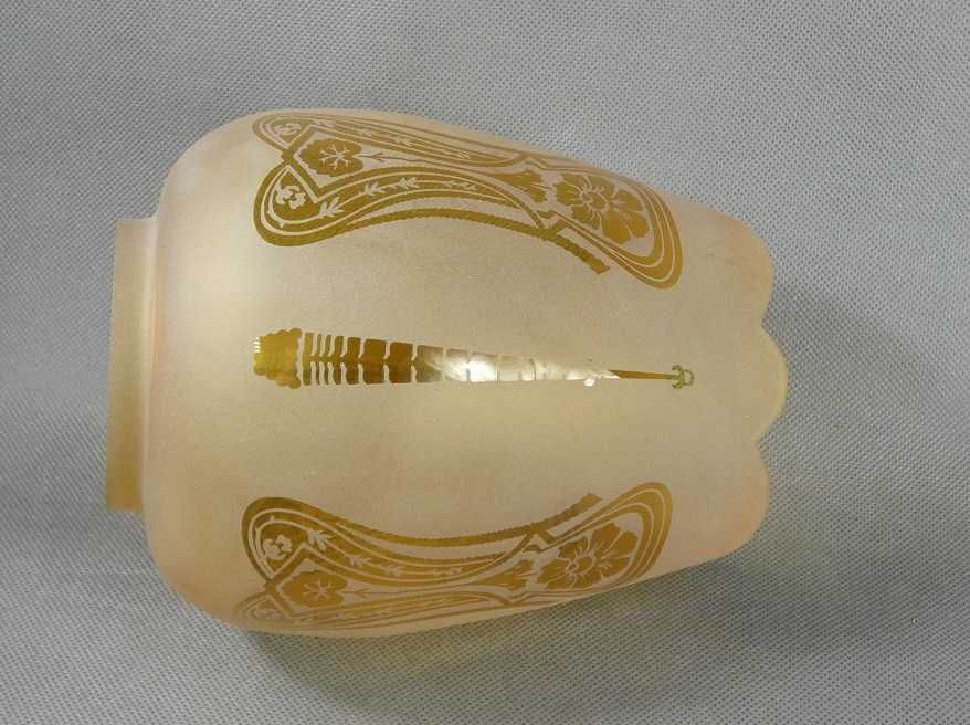 Miodowy TULIPAN klosz LAMPA NAFTOWA 8,5 cm secesja